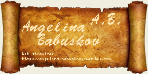 Angelina Babuškov vizit kartica